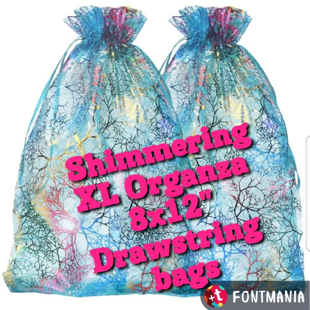 ✅️50 ct 8x12 inch Organza Satin Drawstring Bags